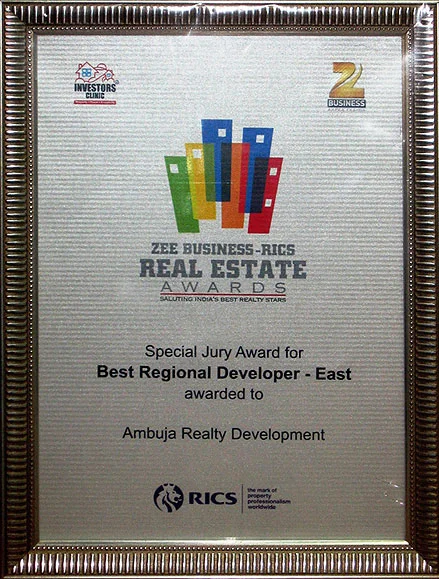 Jury Award for Regional Developer of the year (East) Ambuja Realty