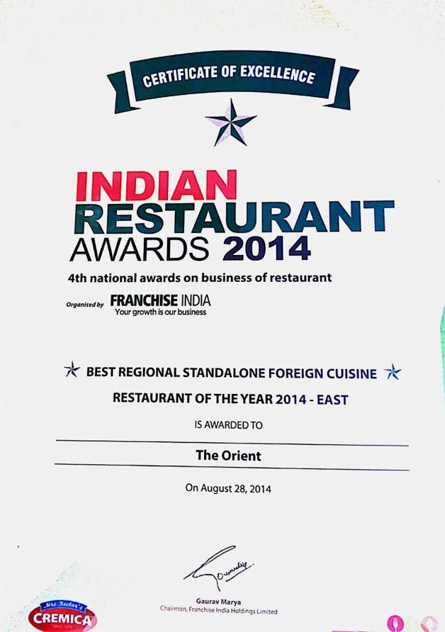 Best Regional Standalone Foreign Cuisine Restaurant Orient