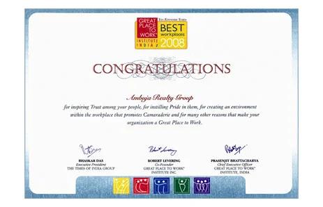 Best Places to Work Ambuja Realty Group