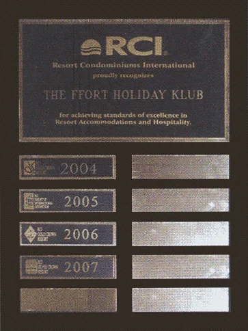 RCI Recognicane for Ffort Holiday Club, Raichak on Ganges
