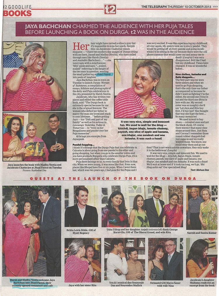 Jaya Bachchan charmed the audience with her Puja Tales before launching a book on Durga