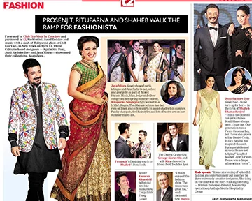 Prosenjit, Rituparna and Shaheb walk the ramp for Fashionista