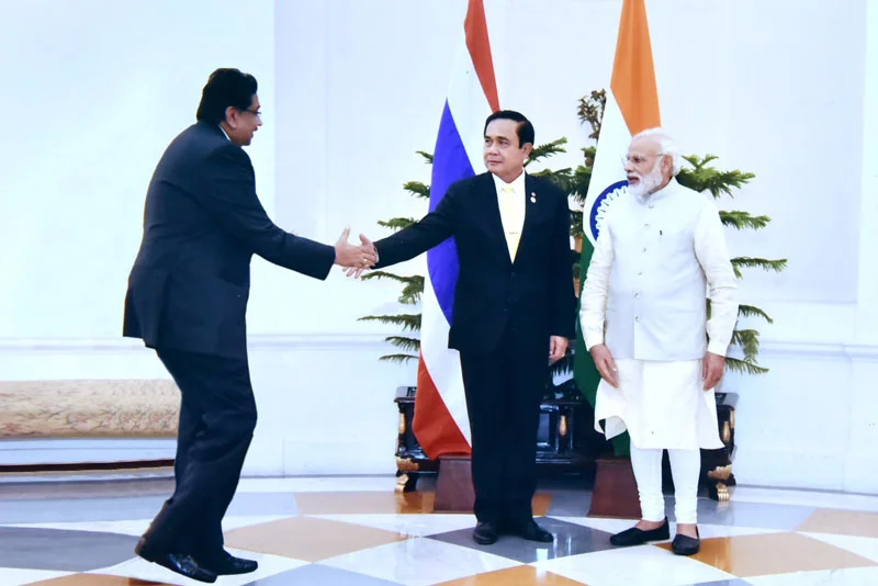 Chairman of Ambuja Neotia and President of FICCI, Mr. Harshavardhan Neotia with the Hon’ble Prime Minister of Thailand, Mr. Prayut Chan-o-cha at New Delhi