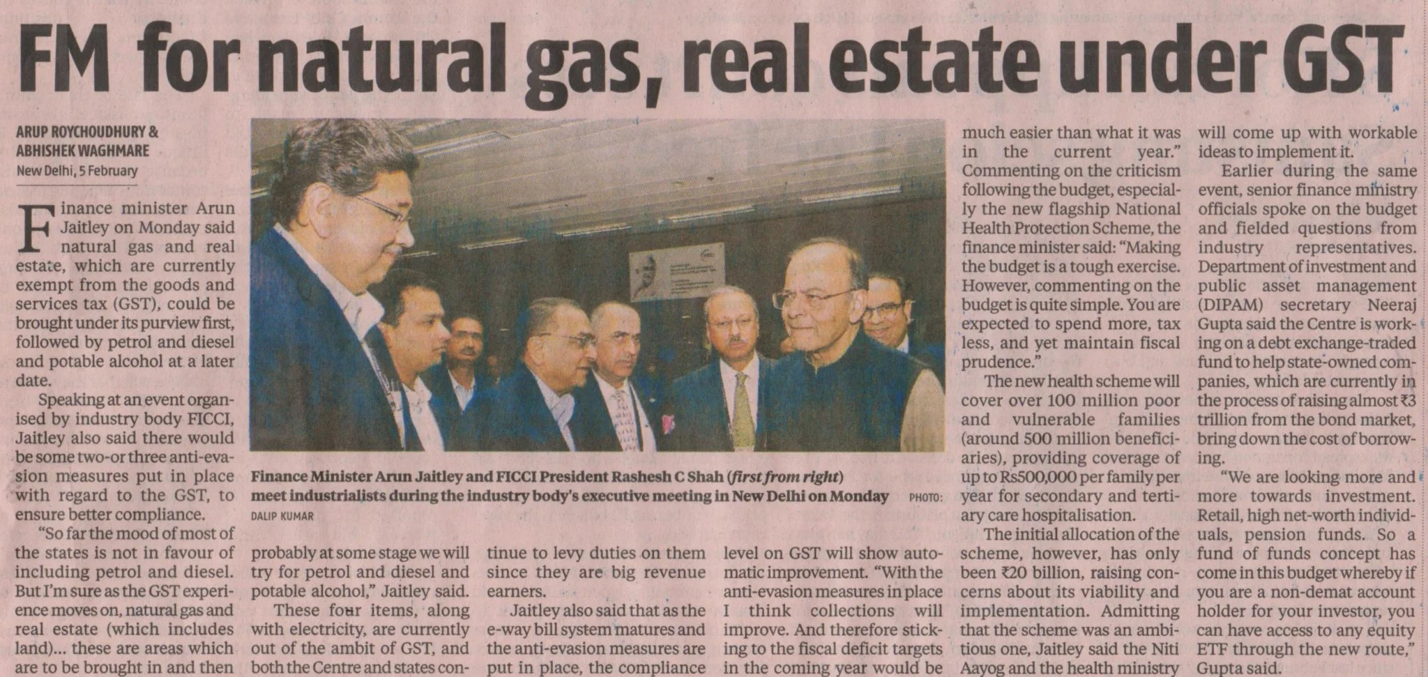 Finance Minister gas, real estate under GST