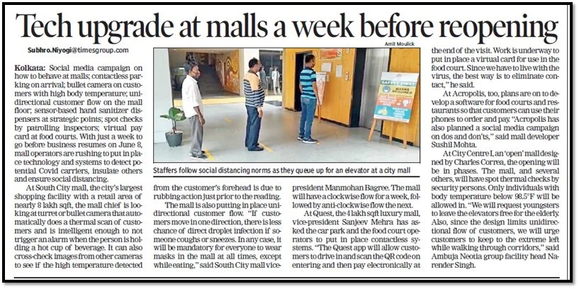 Tech Upgrade at malls a week before reopening – TOI