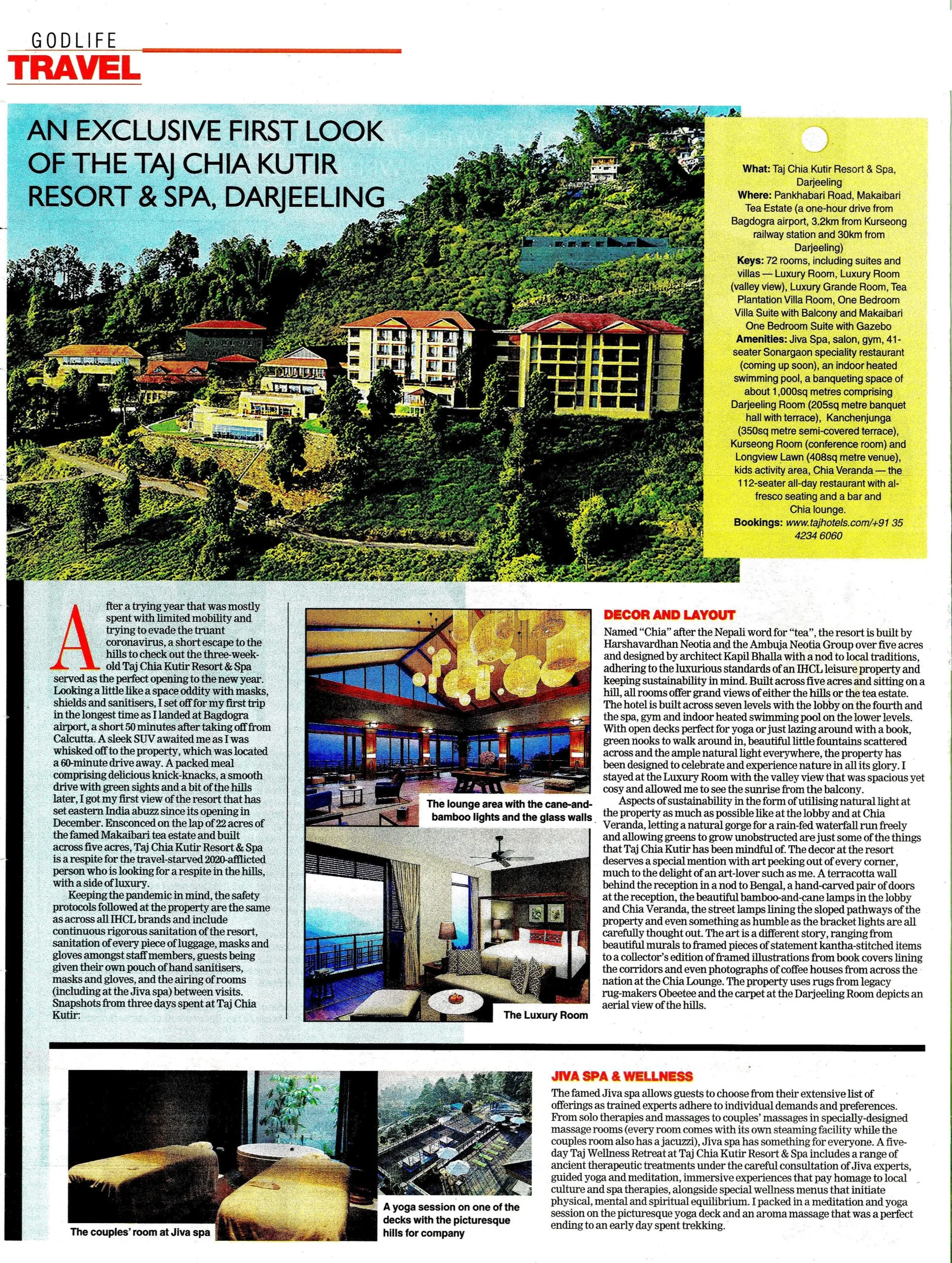 An exclusive First Look of the Taj Chia Kutir Resort & Spa, Darjeeling – The Telegraph