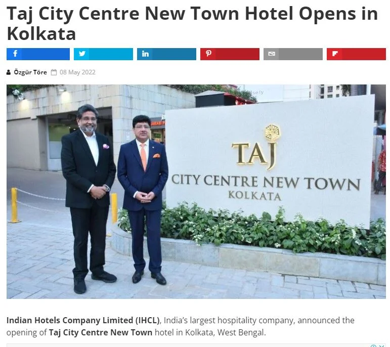 Taj City Centre New Town Hotel Opens in Kolkata